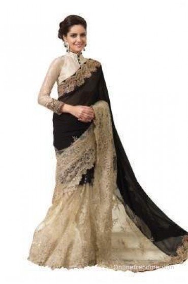 Chirag Sarees Self Design Fashion Georgette Sari Chirag Sarees Self Design Fashion Georgette Sari